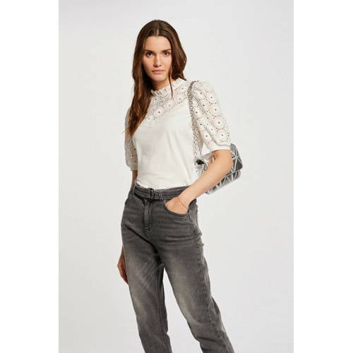 Morgan blousetop met broderie ecru afbeelding