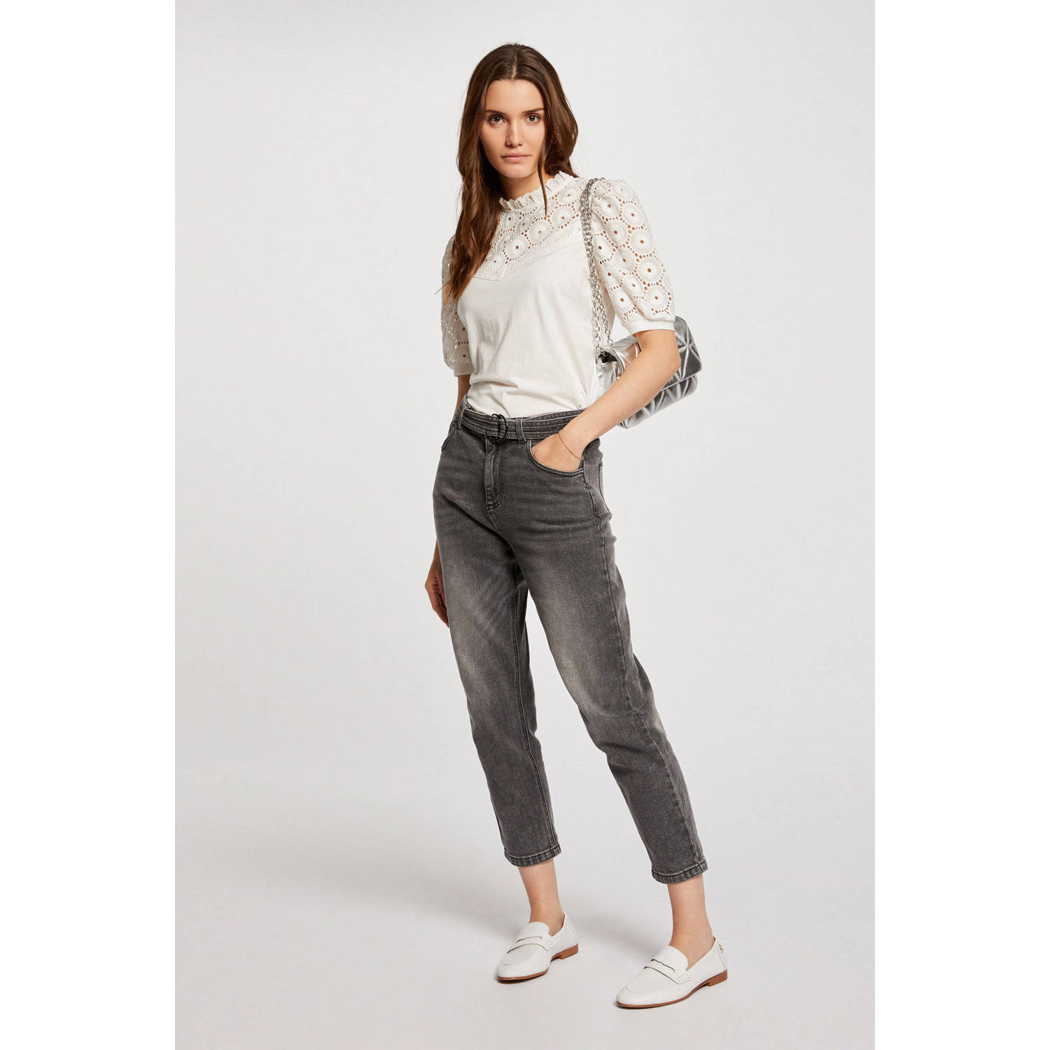 Morgan blousetop met broderie ecru