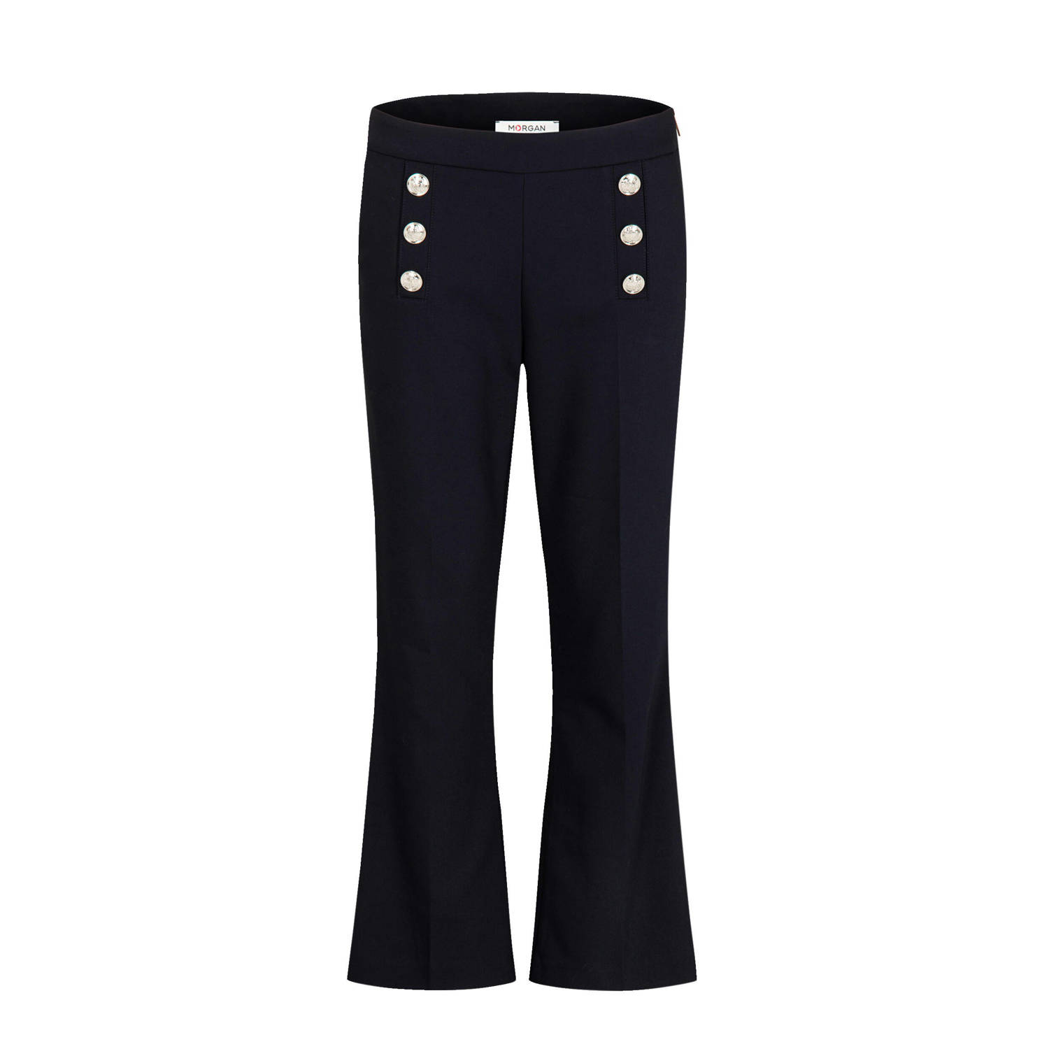 Morgan cropped low waist flared broek marine