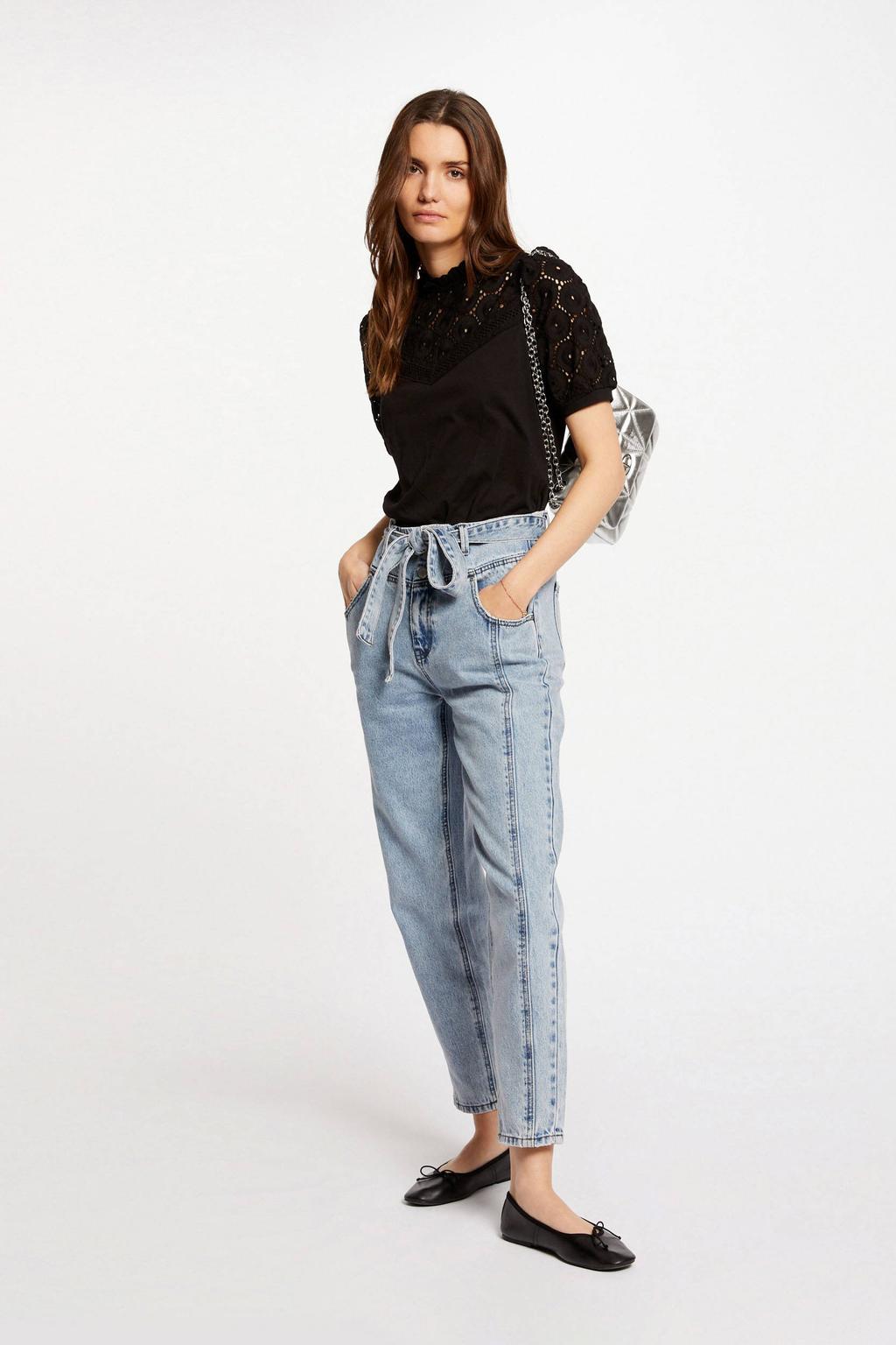 Morgan blousetop met broderie zwart