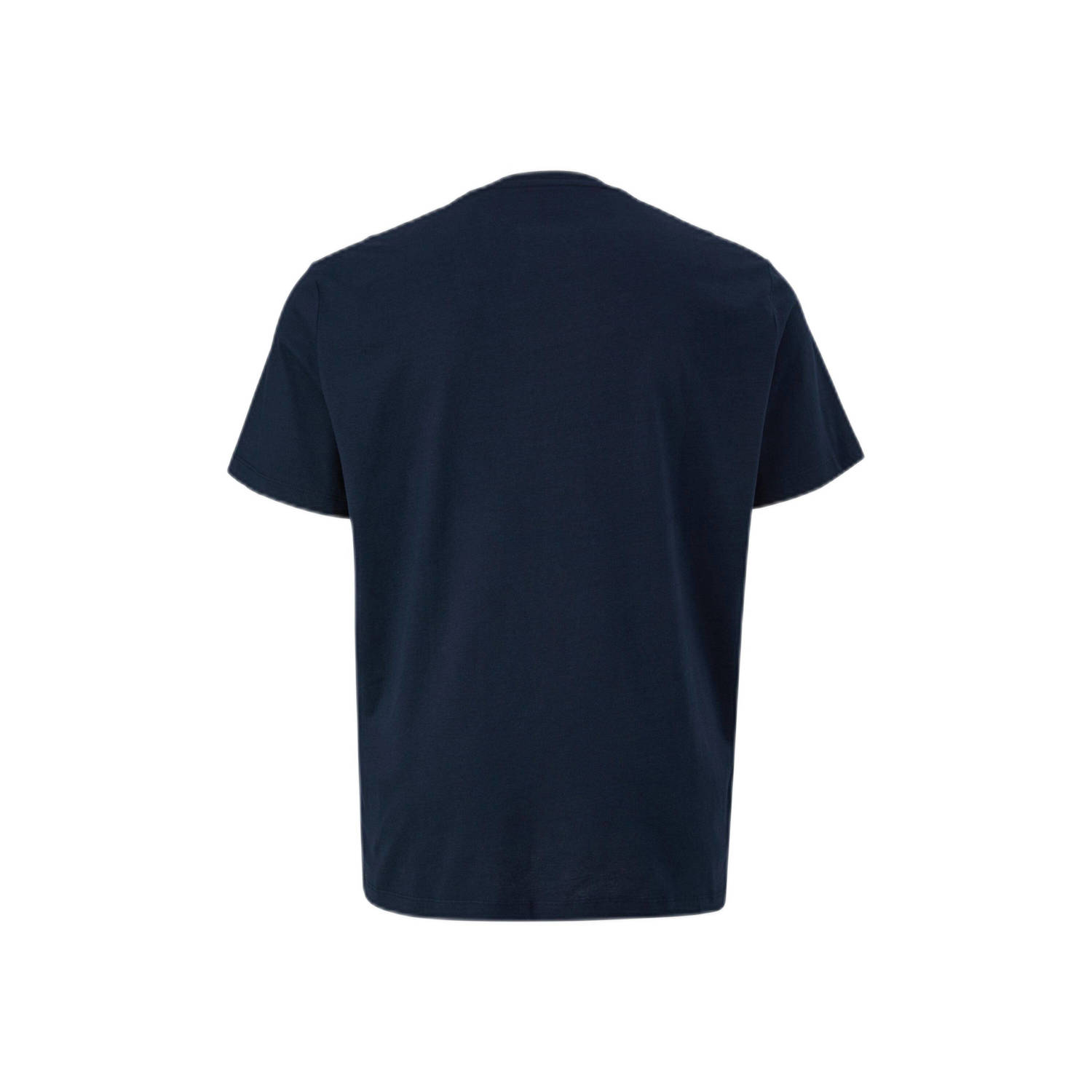 s.Oliver Big Size regular fit T-shirt Plus Size met logo zwart blauw