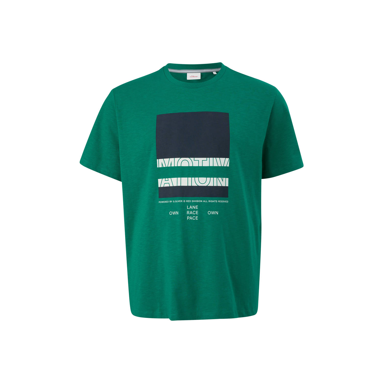 S.Oliver Big Size regular fit T-shirt Plus Size met printopdruk groen