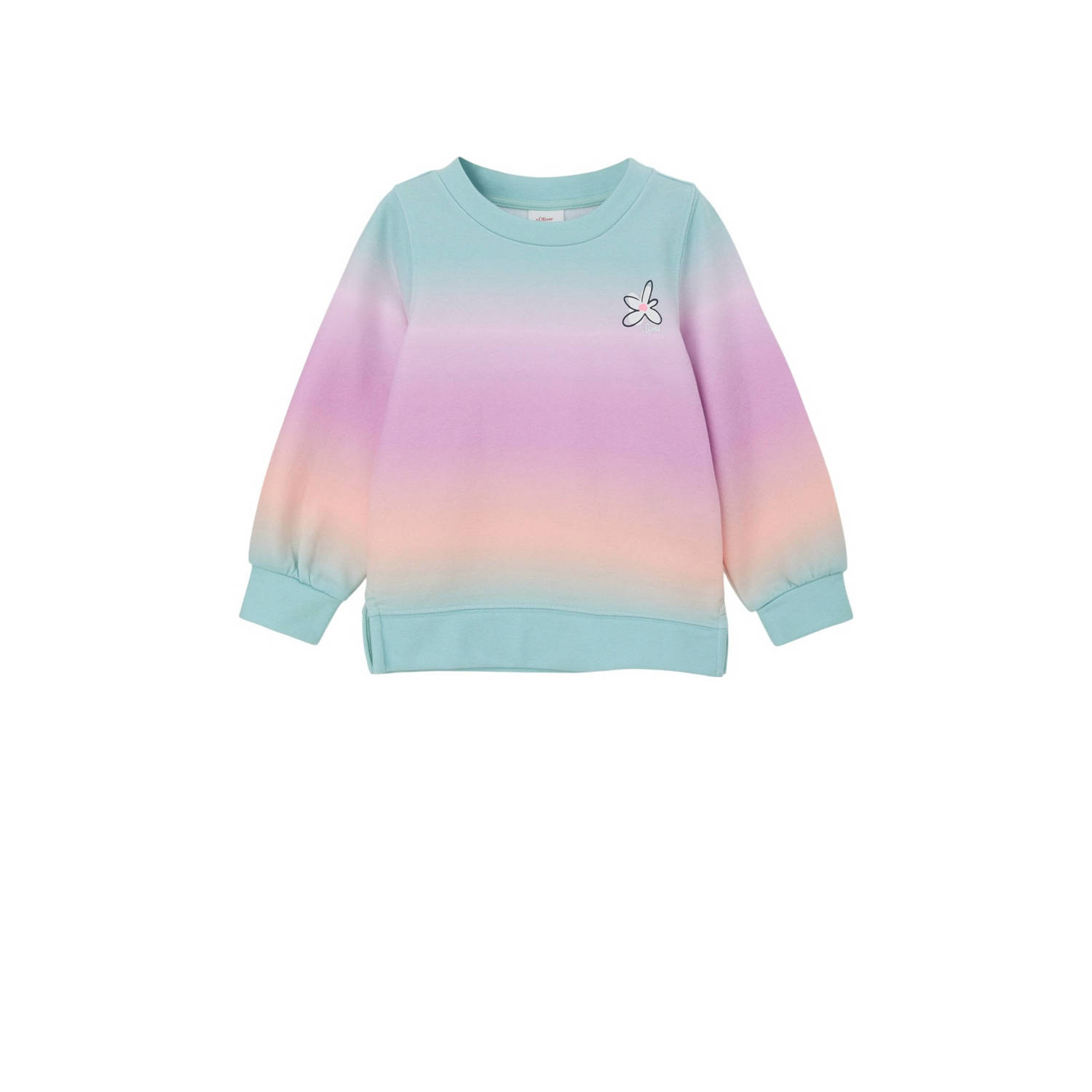 S.Oliver dip-dye sweater lila blauw zalm Paars Dip-dye 104 110