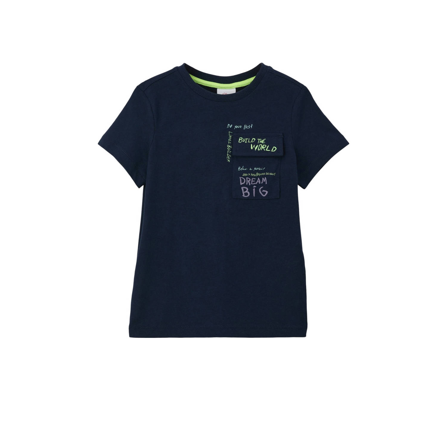 s.Oliver T-shirt met printopdruk donkerblauw