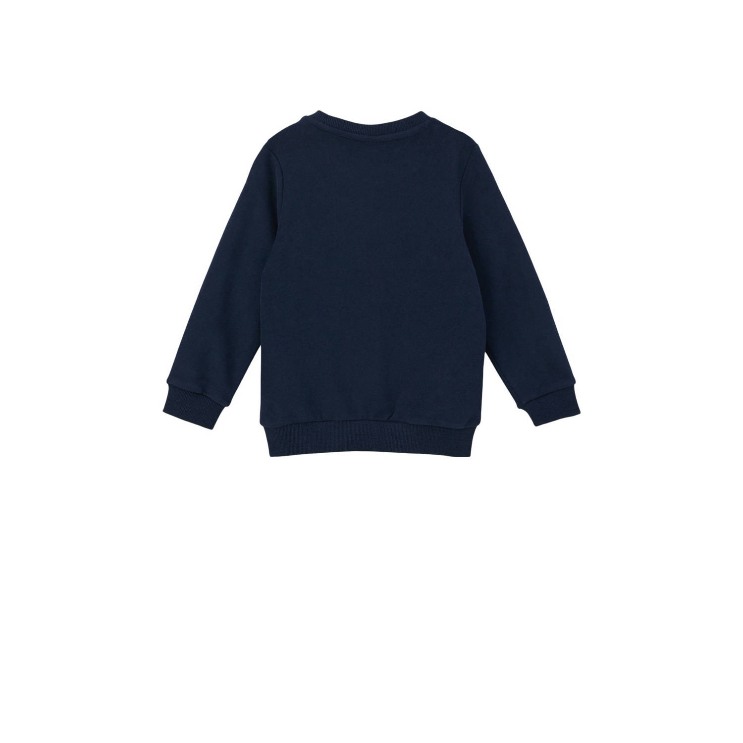 s.Oliver sweater met printopdruk donkerblauw