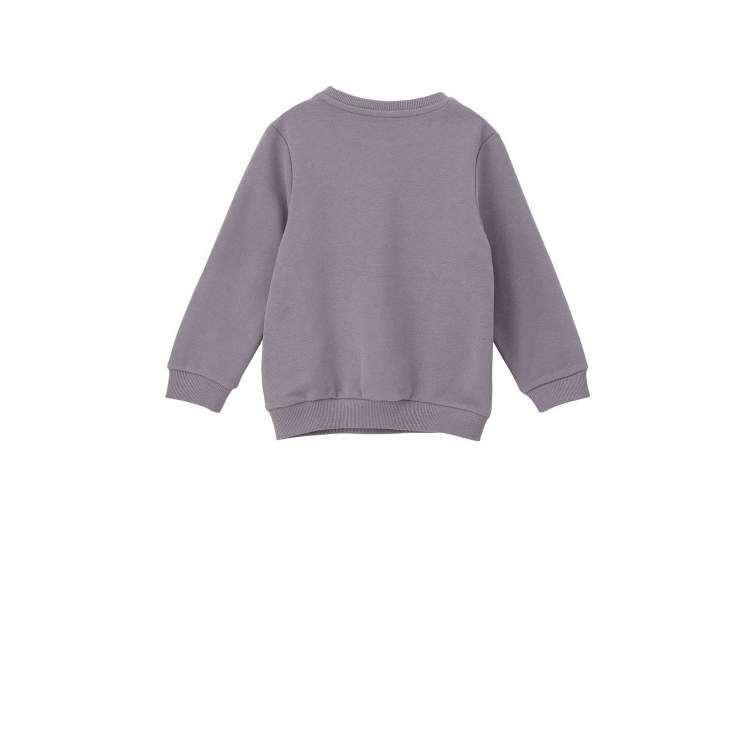 s.Oliver sweater met printopdruk grijs