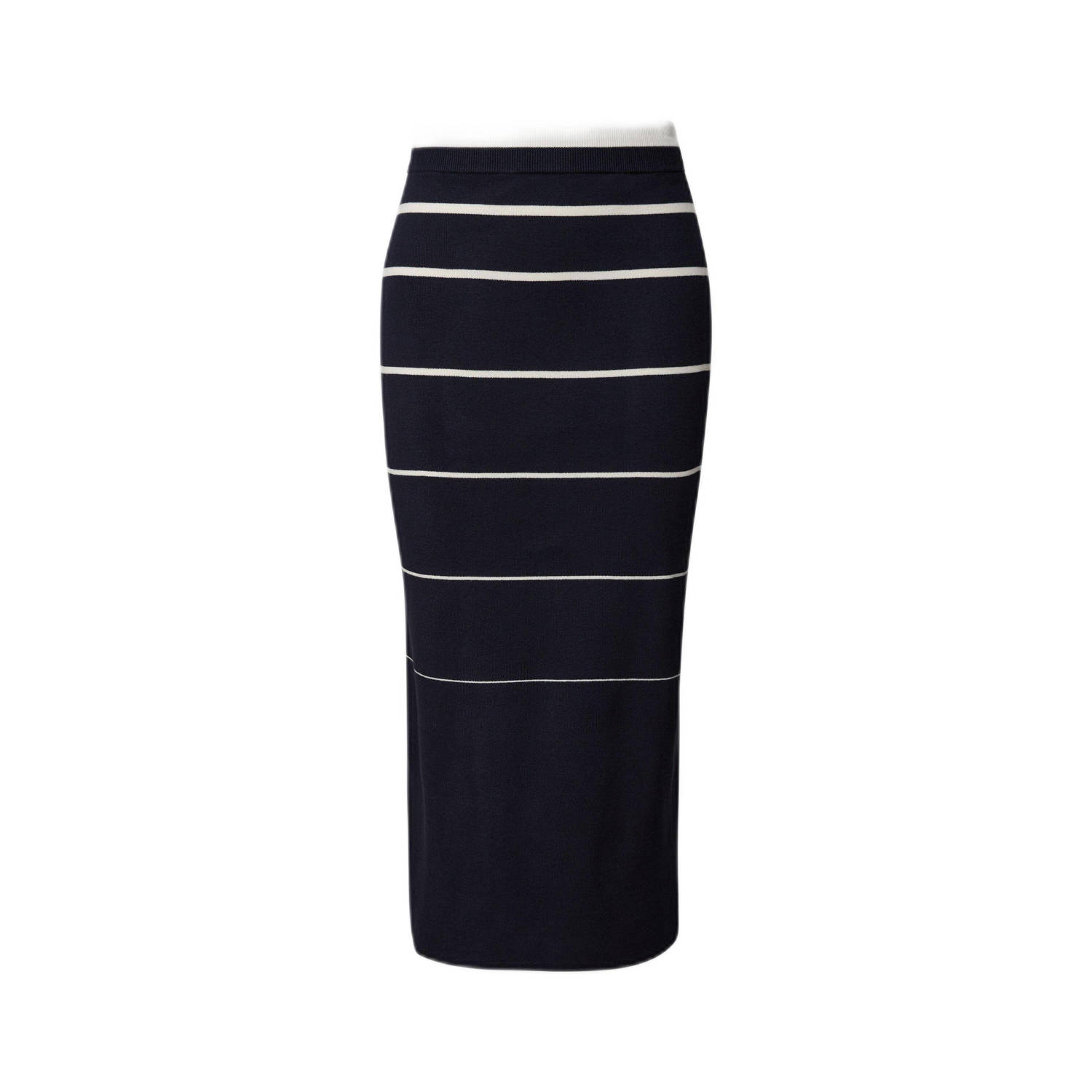 S.Oliver BLACK LABEL gebreide midi rok marine ecru