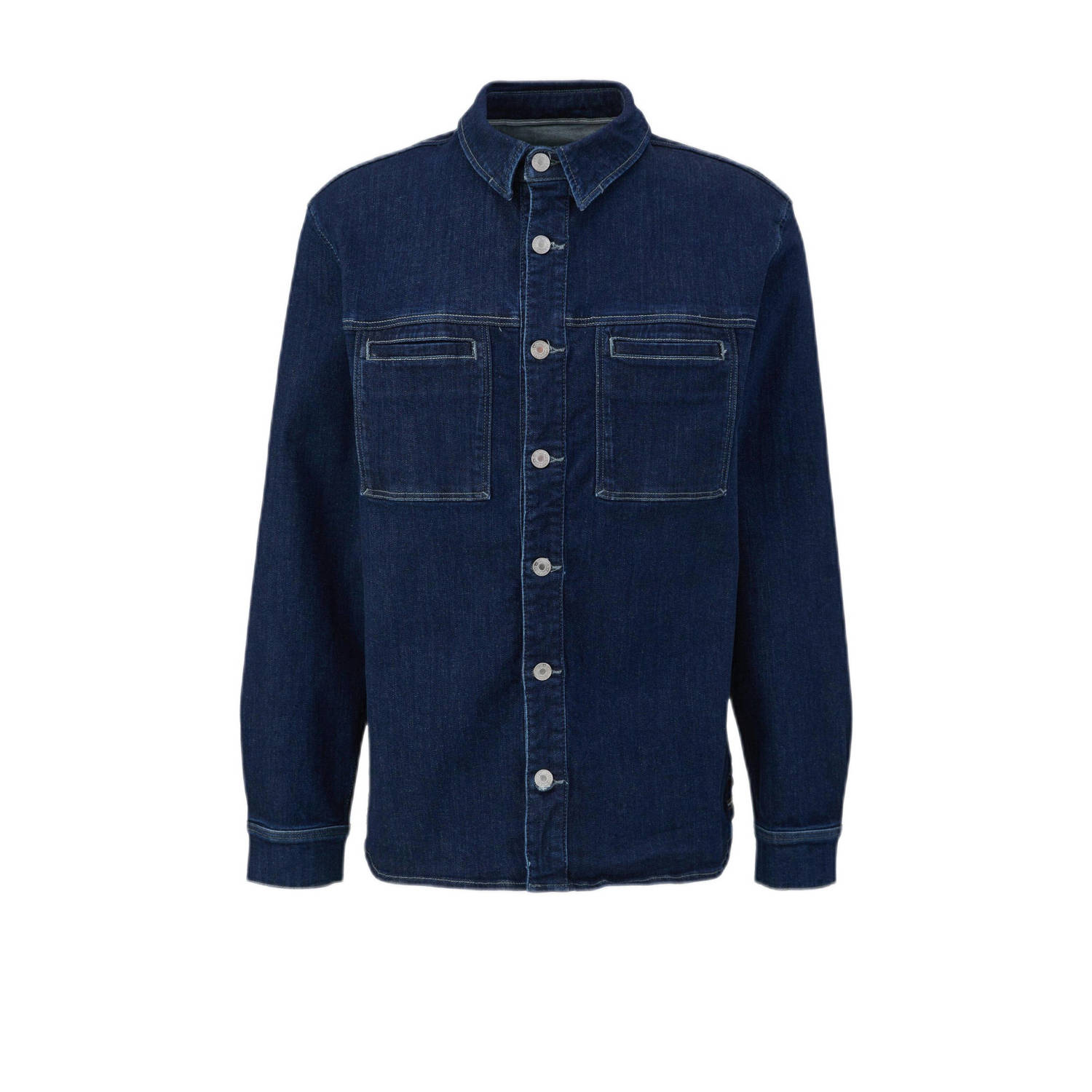 S.Oliver loose fit denim overshirt marine