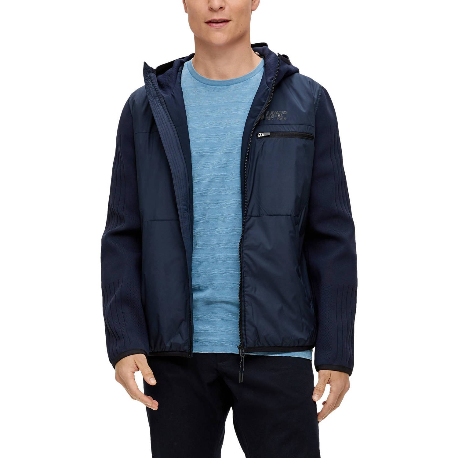 s.Oliver jas met logo donkerblauw