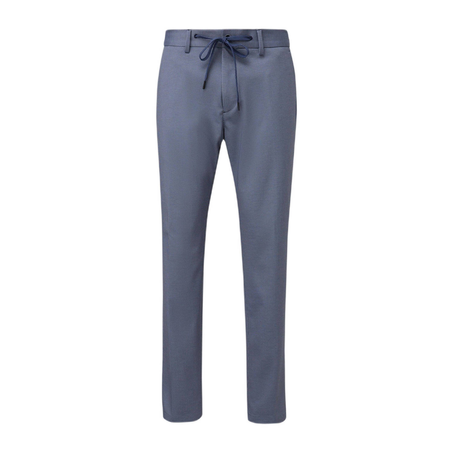 S.Oliver BLACK LABEL gemêleerde slim fit pantalon blauw