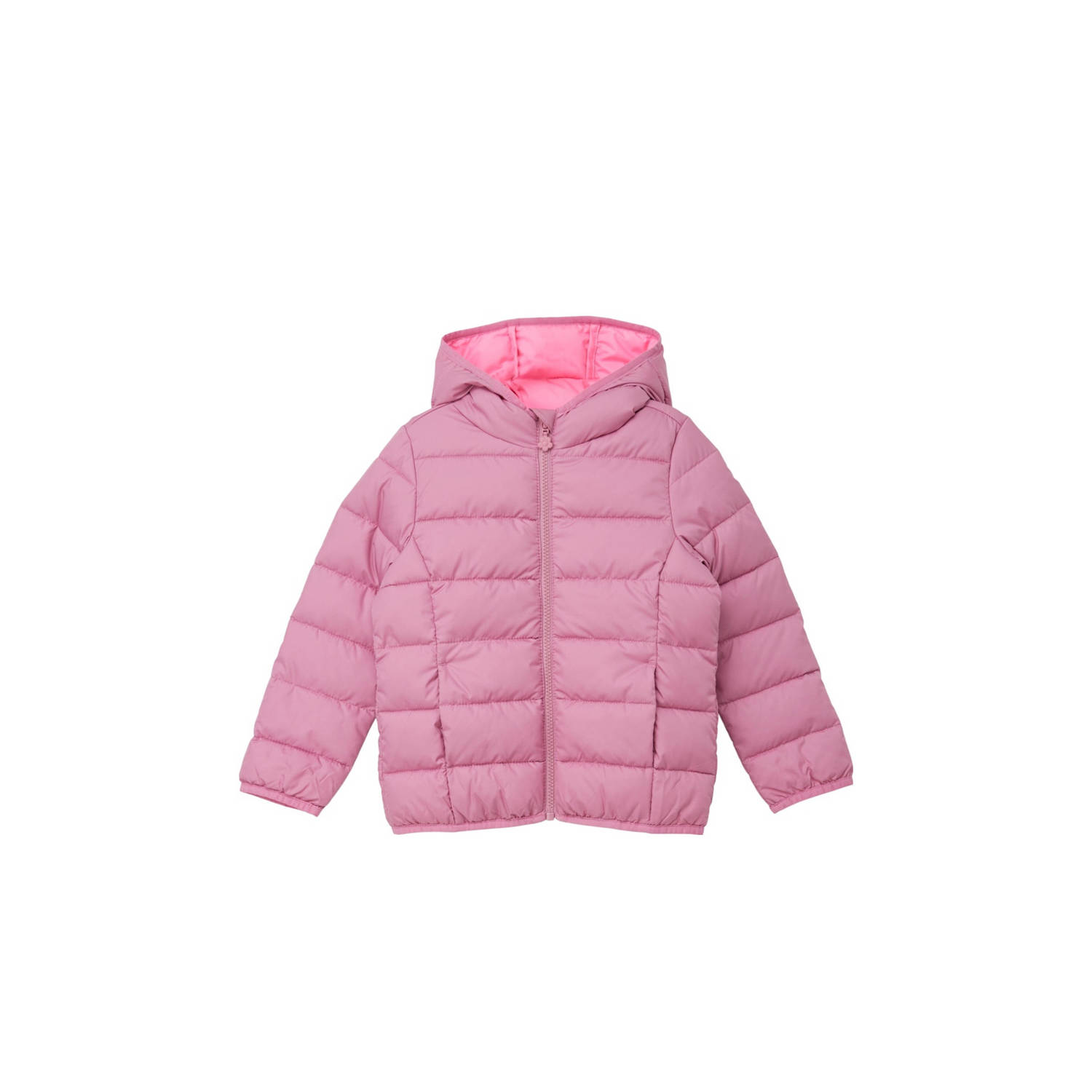 S.Oliver gewatteerde tussenjas roze Meisjes Polyester Capuchon Effen 104