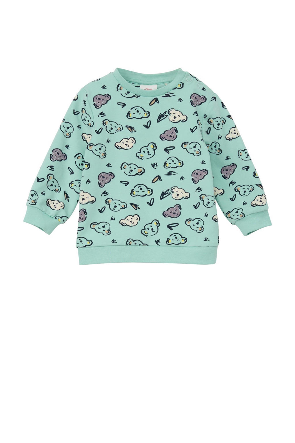 S.Oliver Baby Jungen Sweatshirt - Kuschelig Mit Druckknöpfen Am Ausschnitt