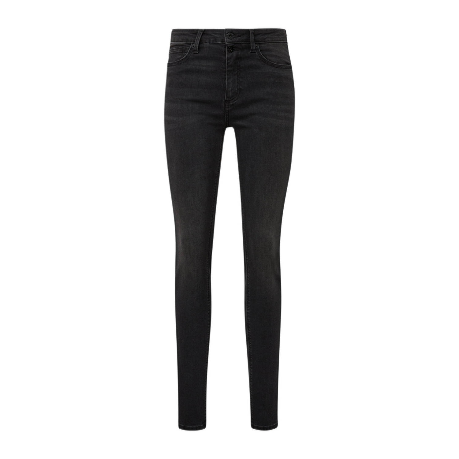 Q S by s.Oliver high waist skinny jeans black denim