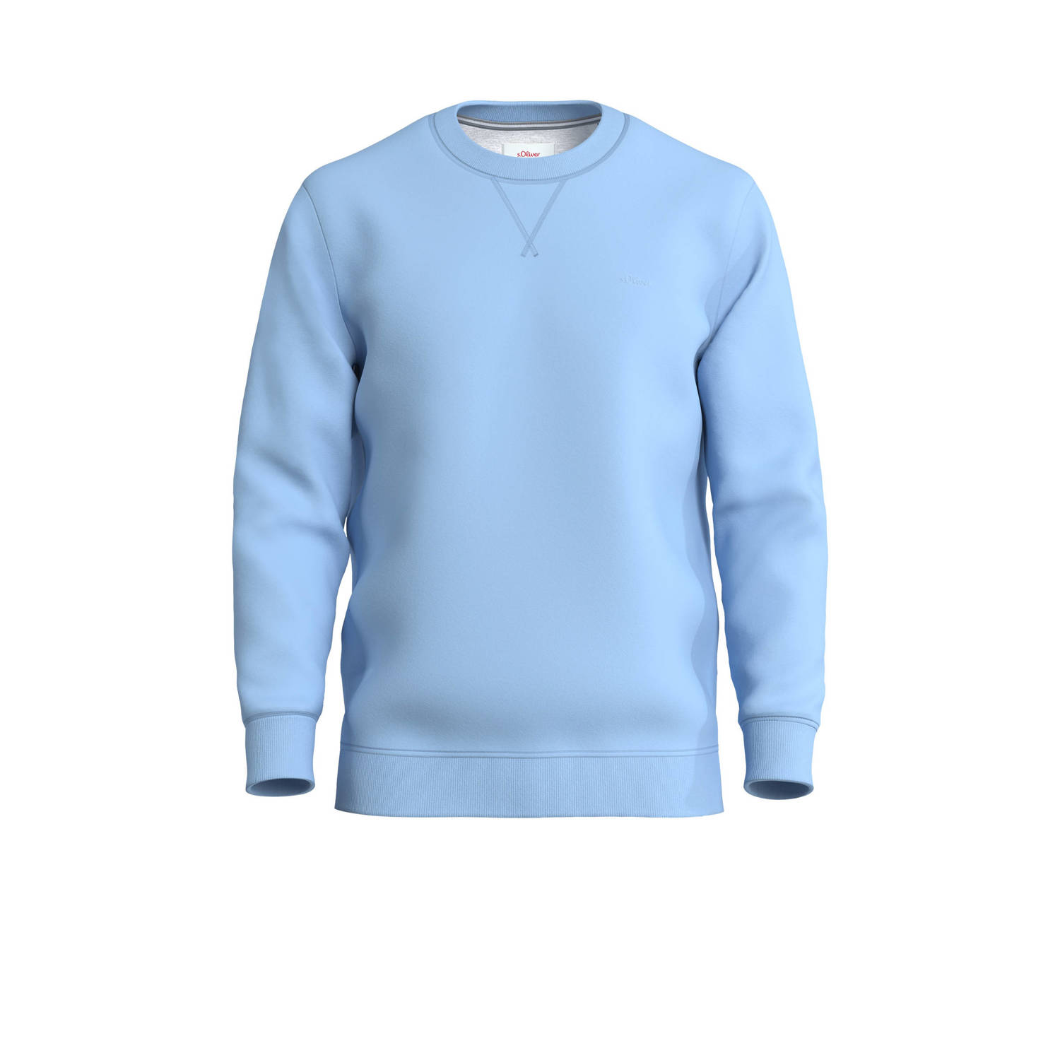 s.Oliver sweater met logo lichtblauw