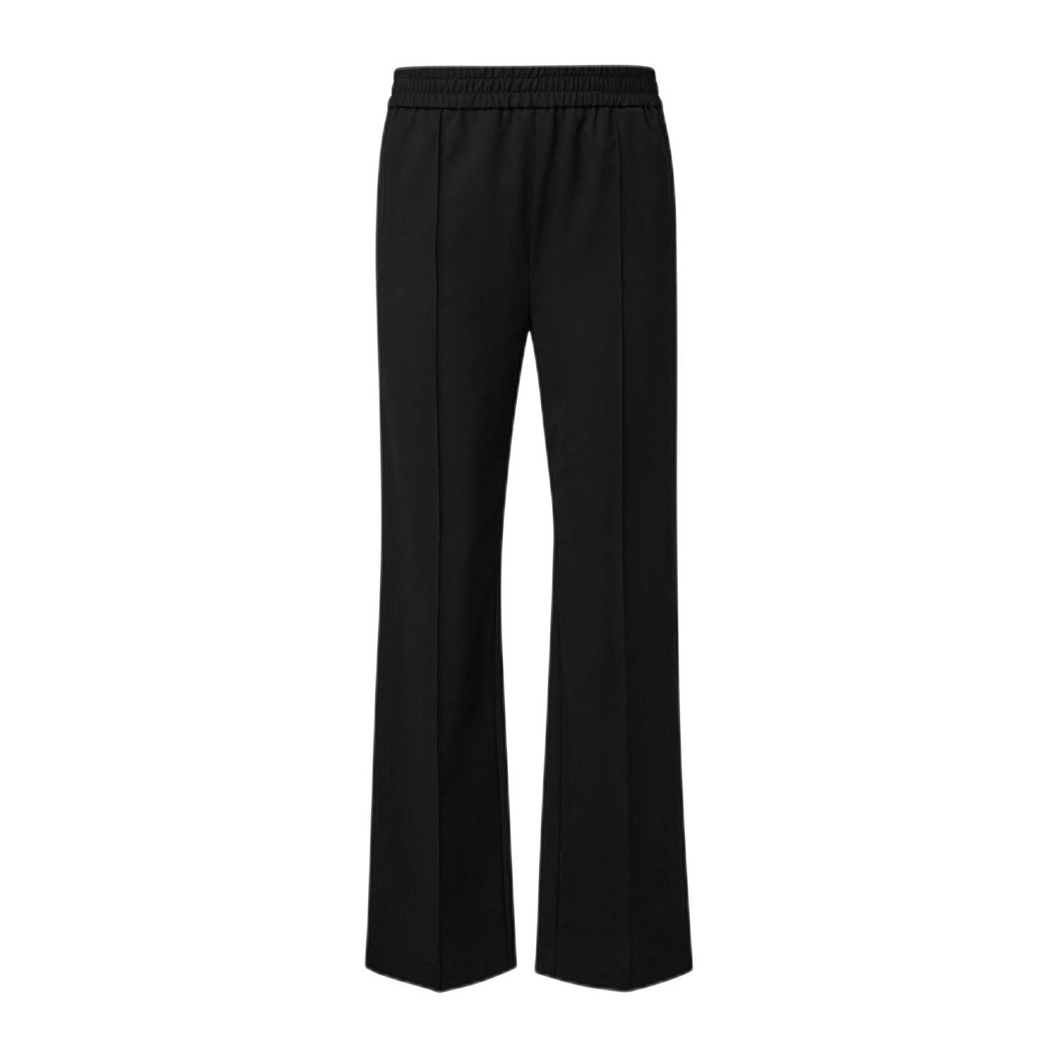 comma straight fit broek zwart