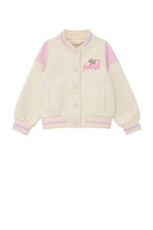 baseball jacket ecru/roze