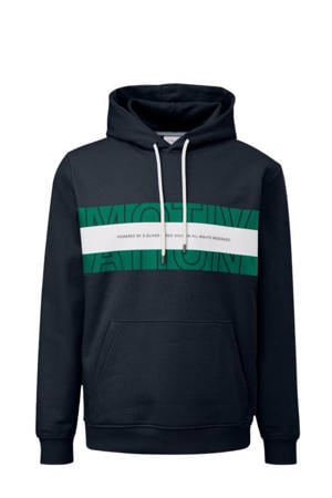 gestreepte hoodie Plus Size marine