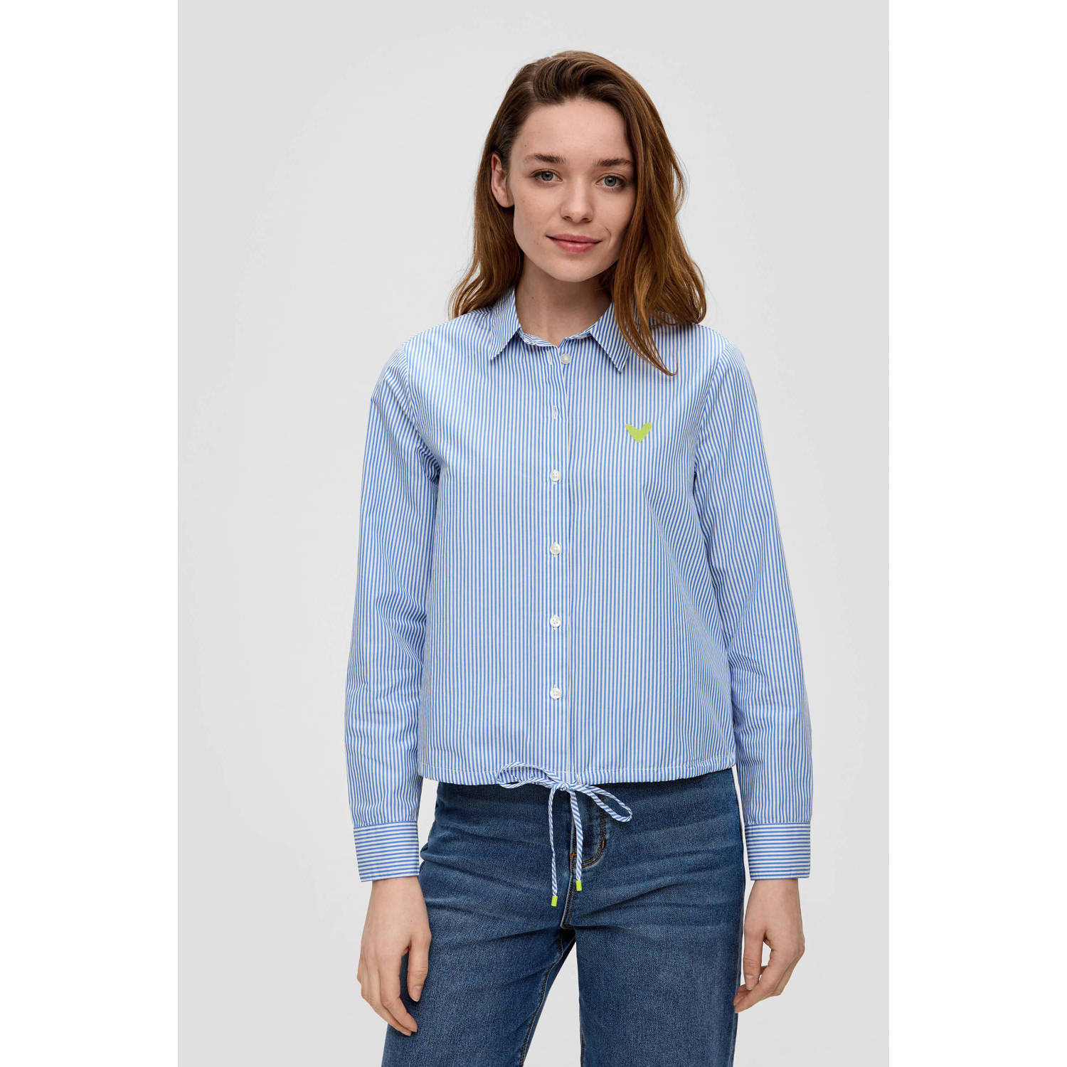 s.Oliver gestreepte blouse blauw wit