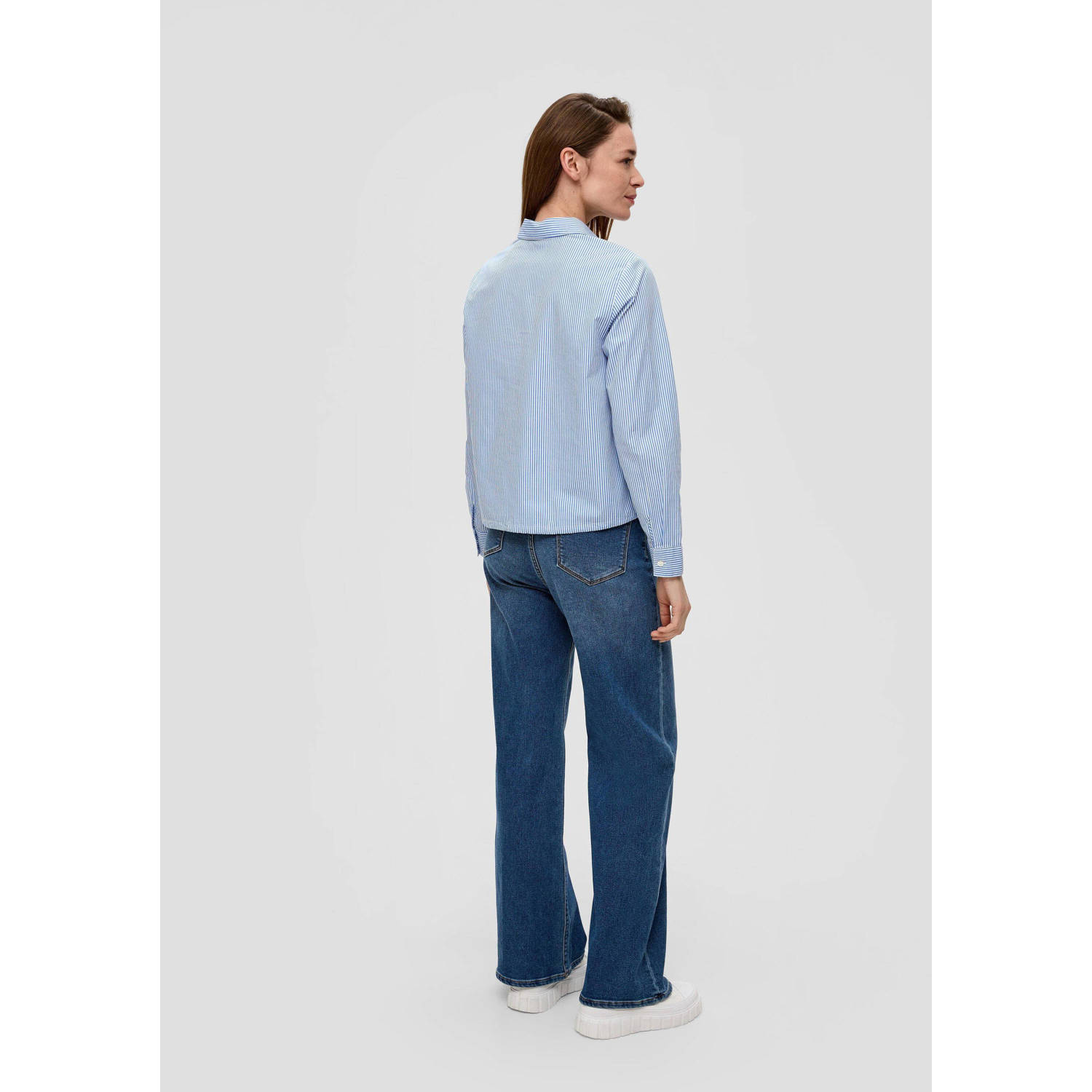 s.Oliver gestreepte blouse blauw wit