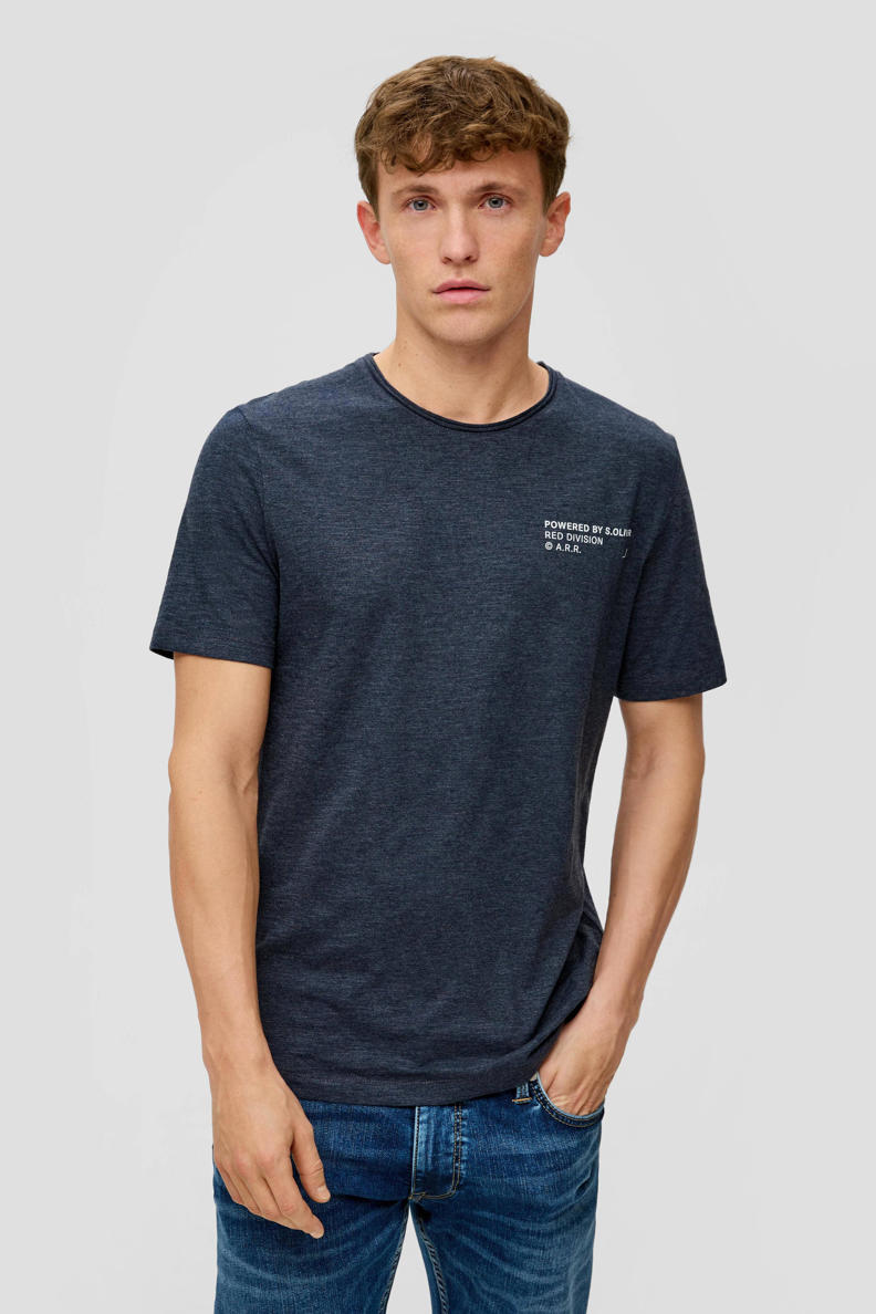 s.Oliver regular fit T-shirt met logo marine | wehkamp