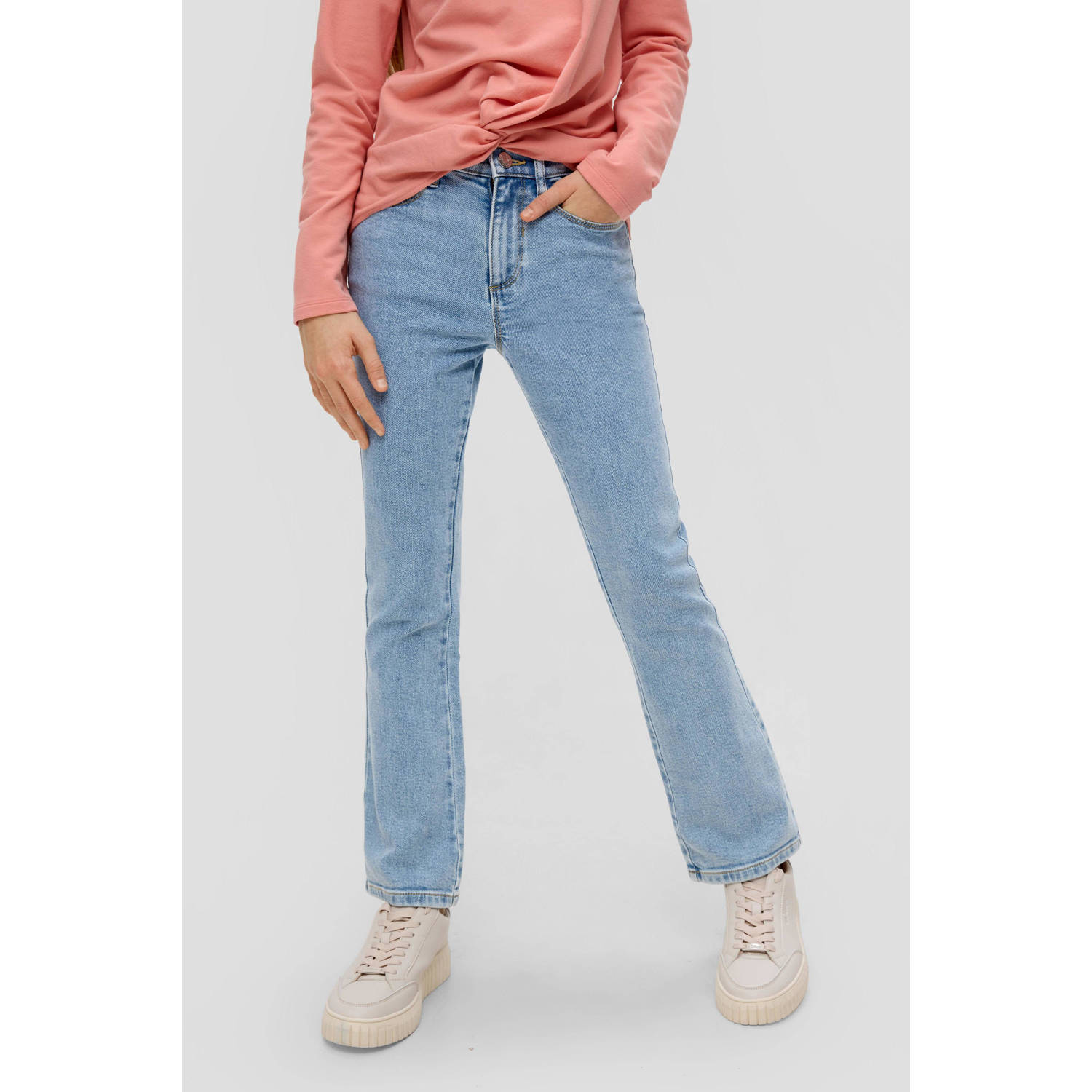 s.Oliver flared jeans light denim