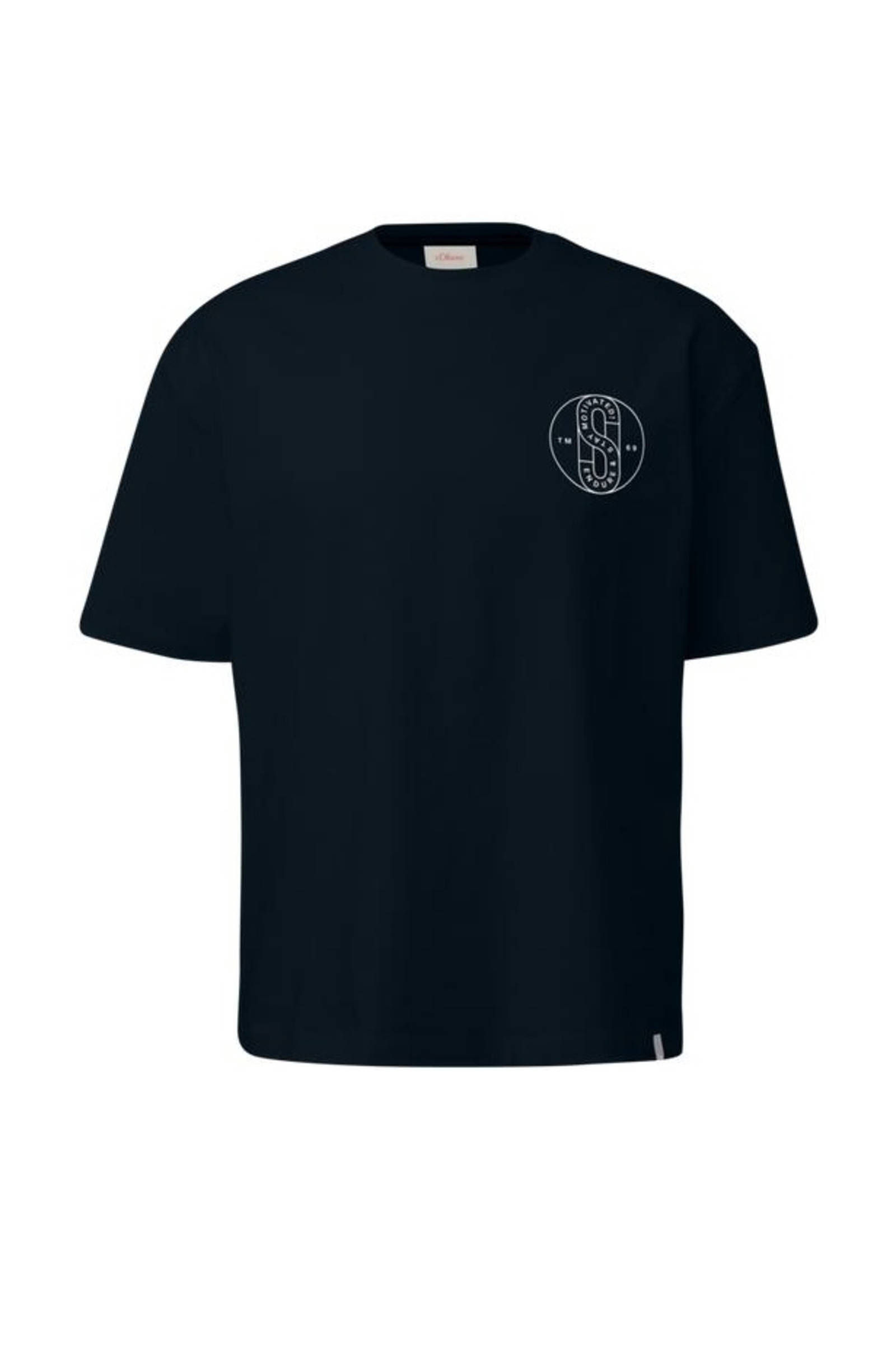 s.Oliver regular T-shirt met backprint beige