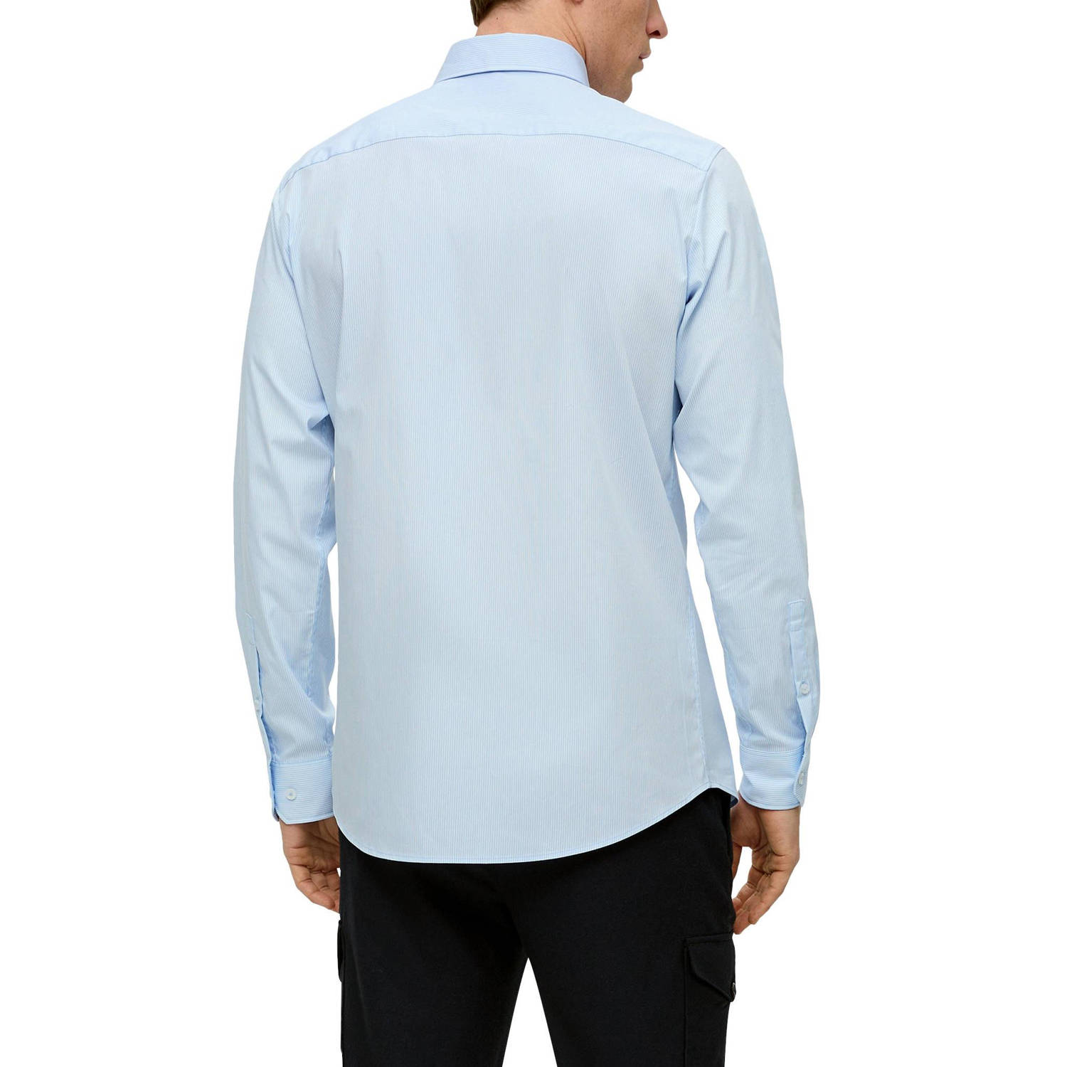 s.Oliver BLACK LABEL slim fit overhemd lichtblauw