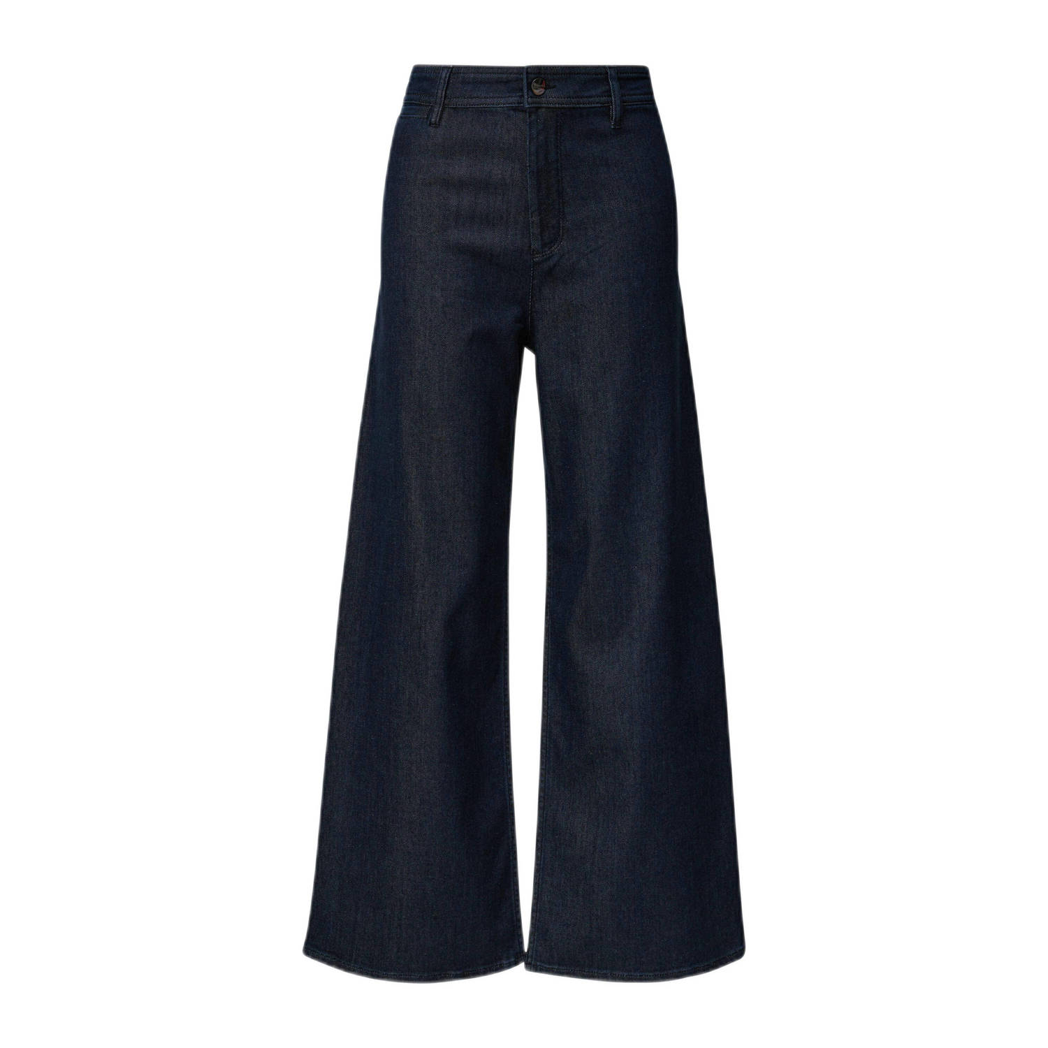Comma high waist wide leg jeans dark blue