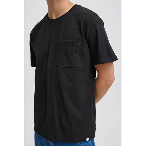 Solid regular T-shirt zwart afbeelding