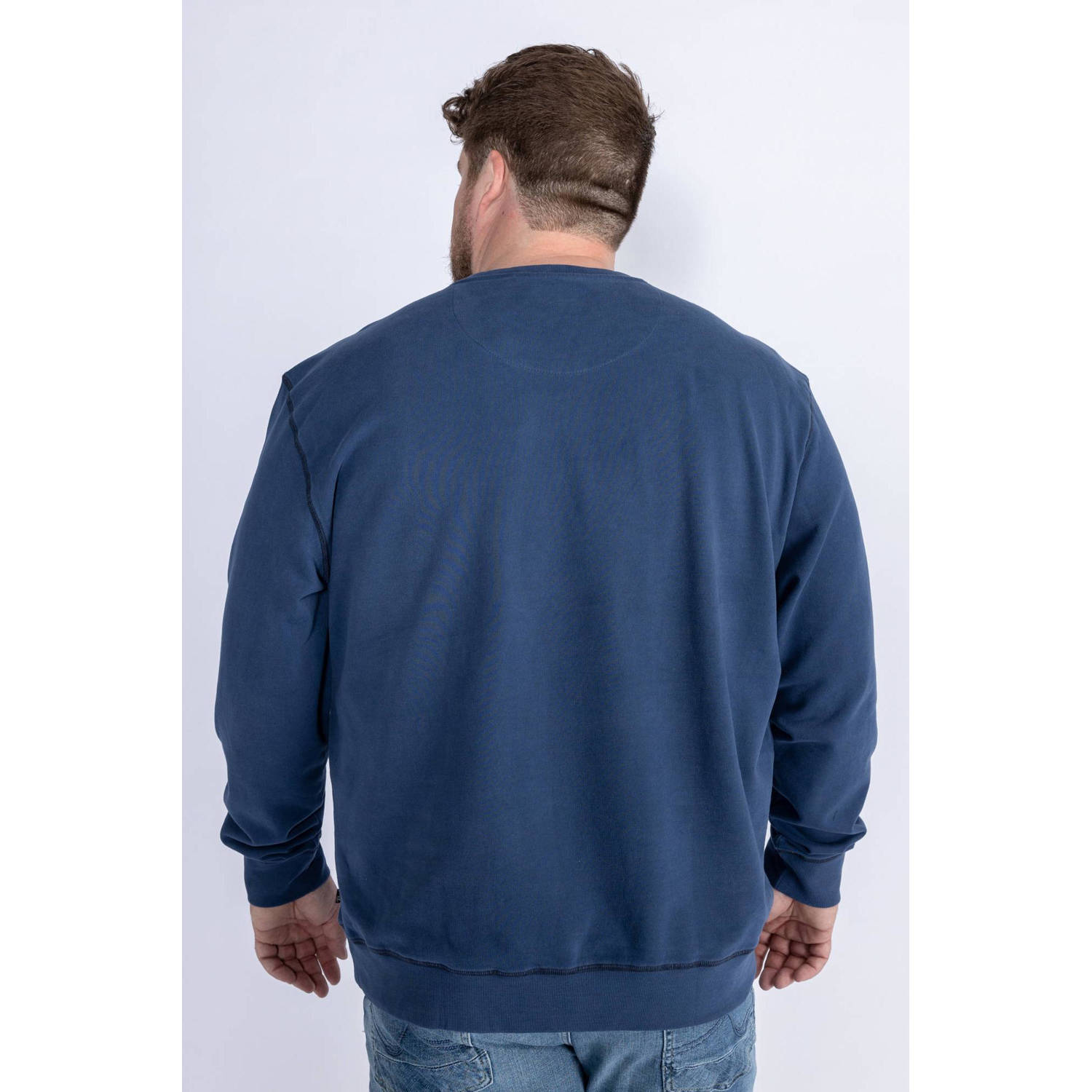 Petrol industries Plus Size sweater met printopdruk petrol blue