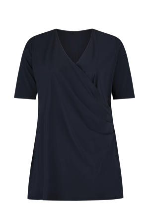 top van travelstof blauw