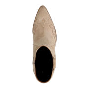 thumbnail: Manfield suède cowboylaarzen beige