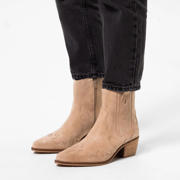 thumbnail: Manfield suède cowboylaarzen beige