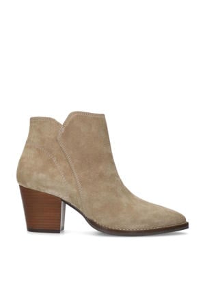 suède enkellaarzen beige