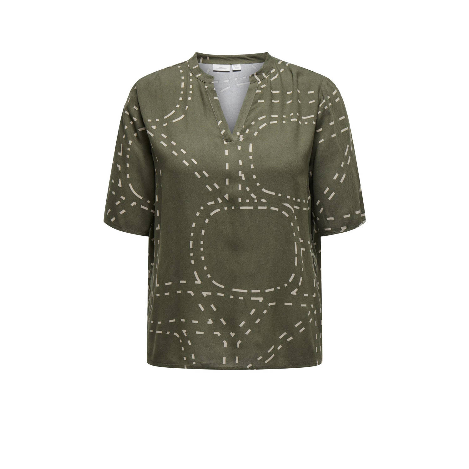 ONLY CARMAKOMA top CARPHOEBE LIFE met all over print groen