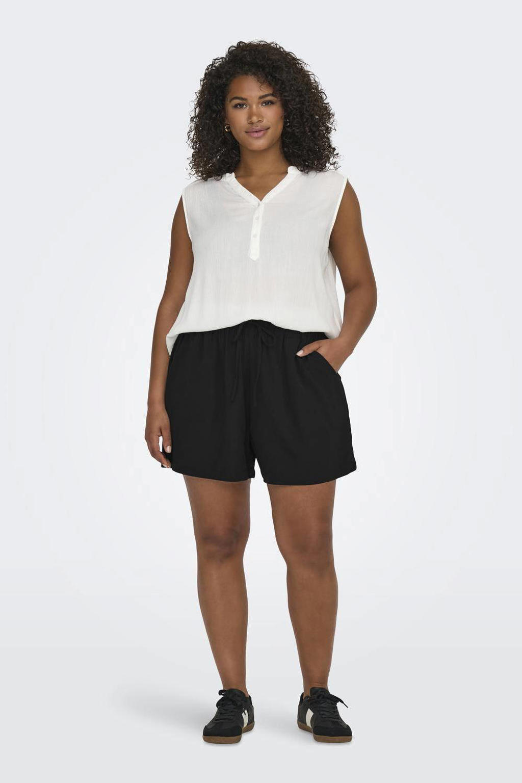 ONLY CARMAKOMA regular fit short CARLUX zwart