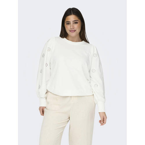 ONLY CARMAKOMA sweater Carfemme wit afbeelding