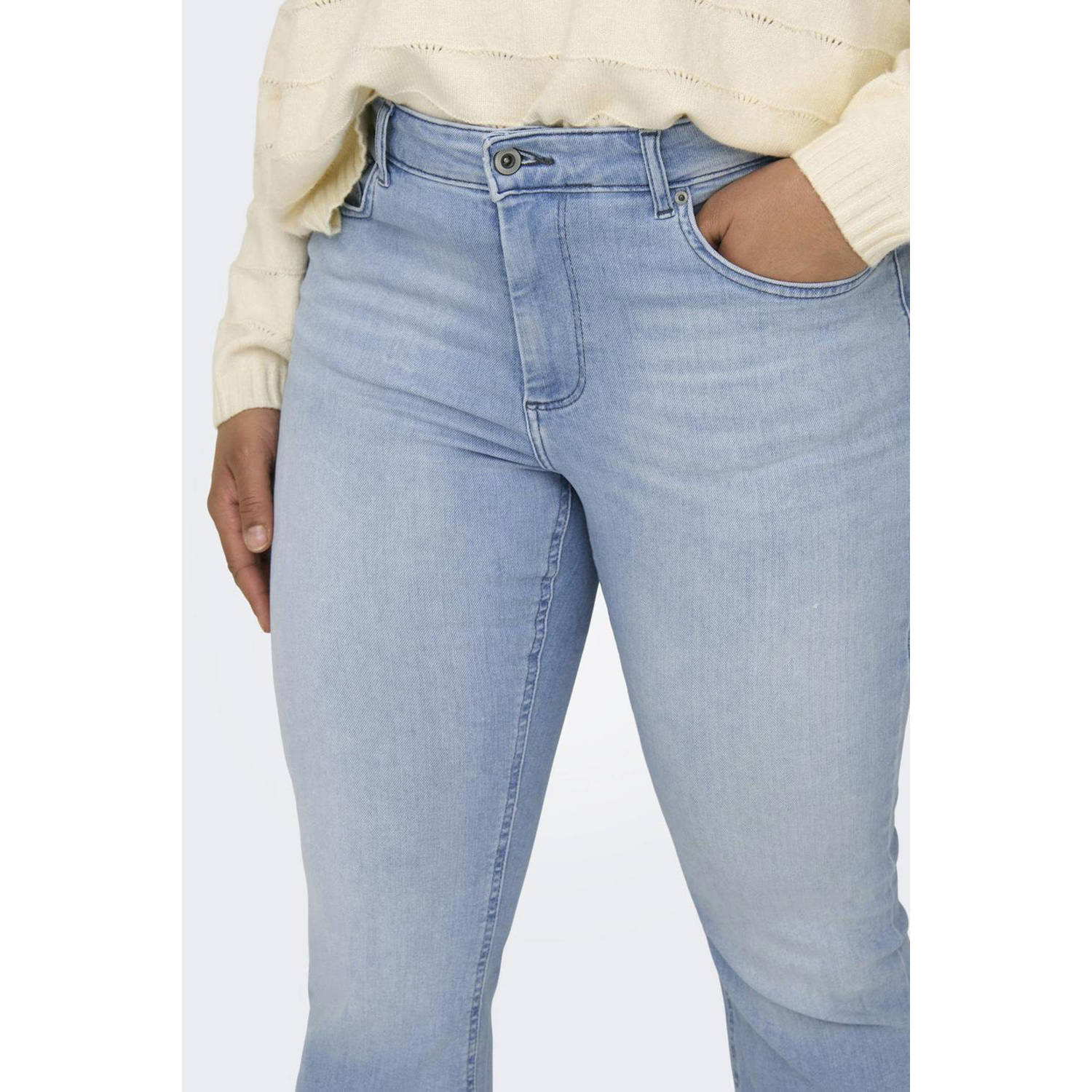 ONLY CARMAKOMA high waist flared jeans CARWILLY light blue denim