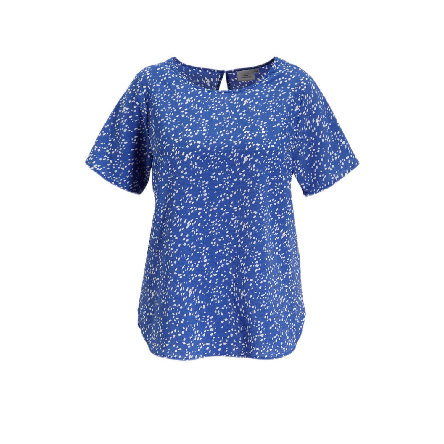 ONLY CARMAKOMA top CARVICA met all overprint blauw wit