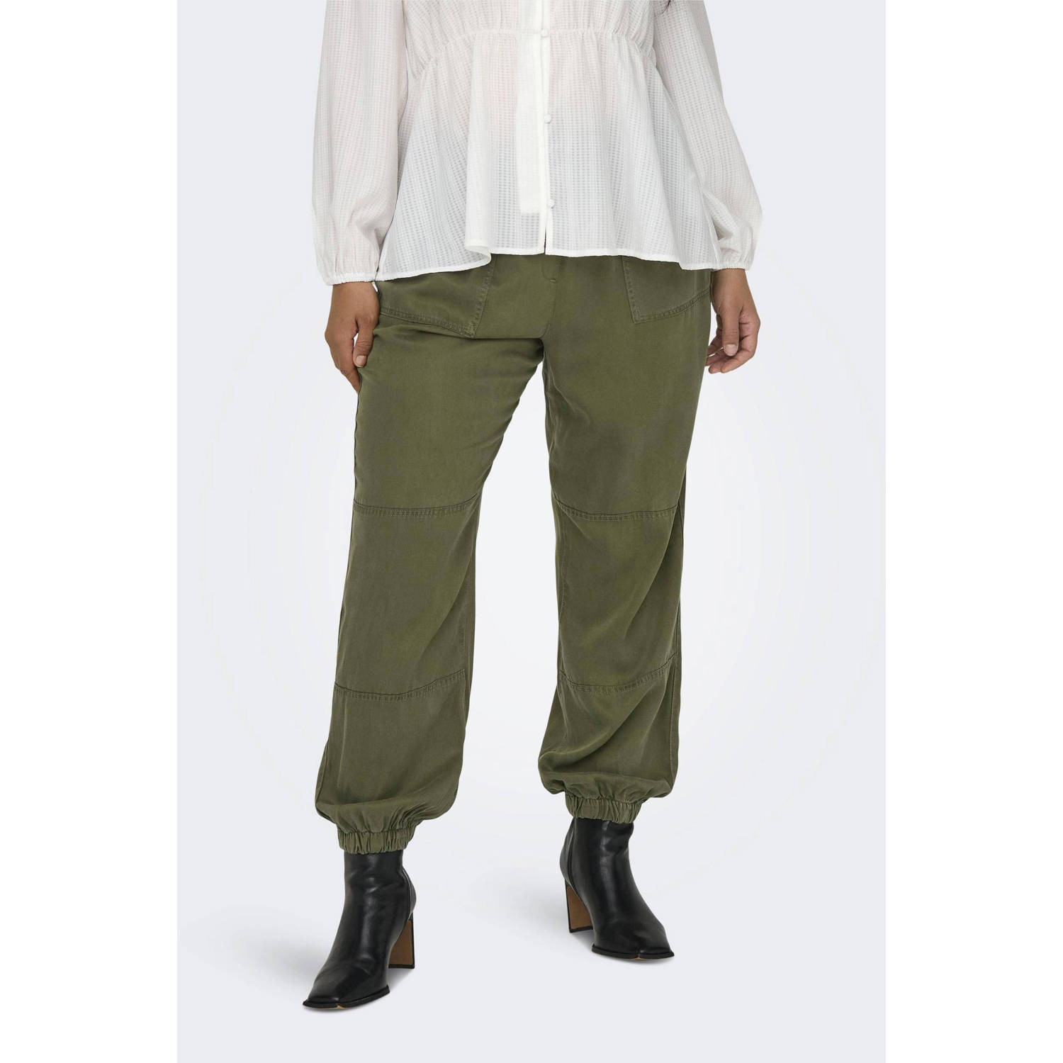 ONLY CARMAKOMA regular fit broek Carkenya kaki
