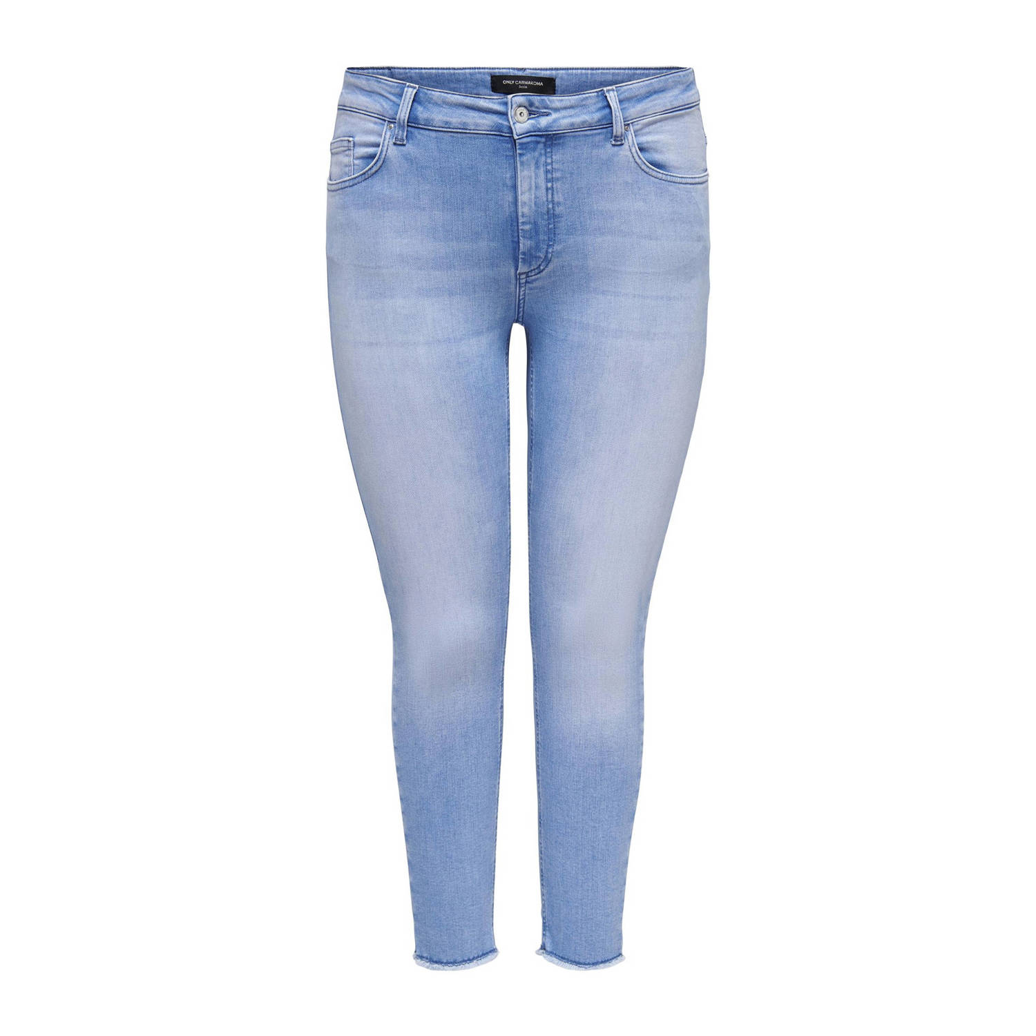 ONLY CARMAKOMA cropped skinny jeans Carwilly light blue denim