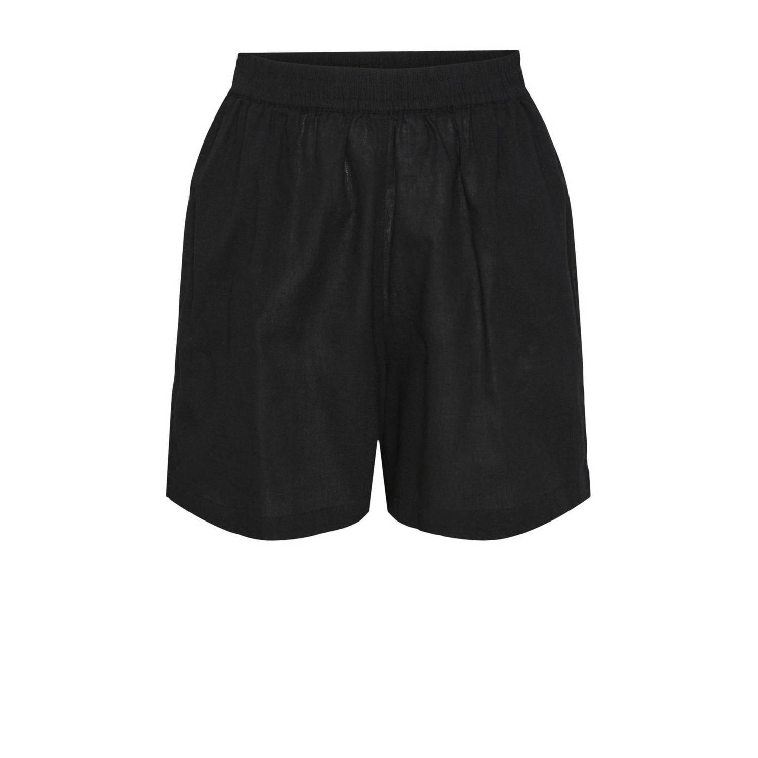 PIECES Curve regular fit short PCMILANO zwart