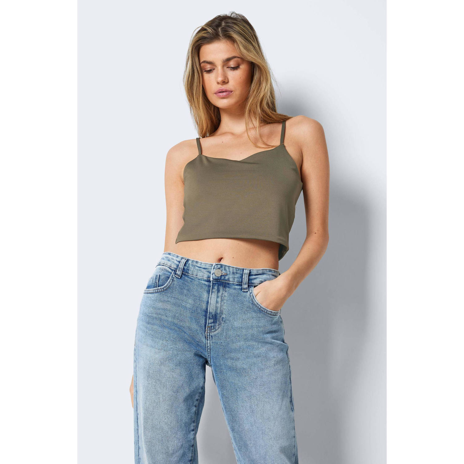 NOISY MAY crop top NMTERESA kaki