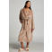 Hunkemöller fleece badjas met ribstructuur beige