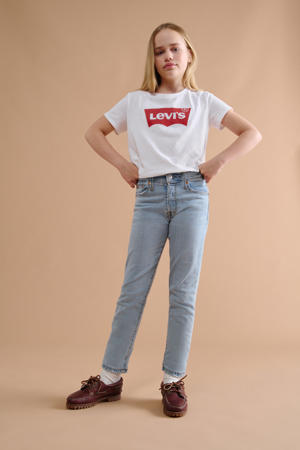 T-shirt BATWING met logo wit/rood