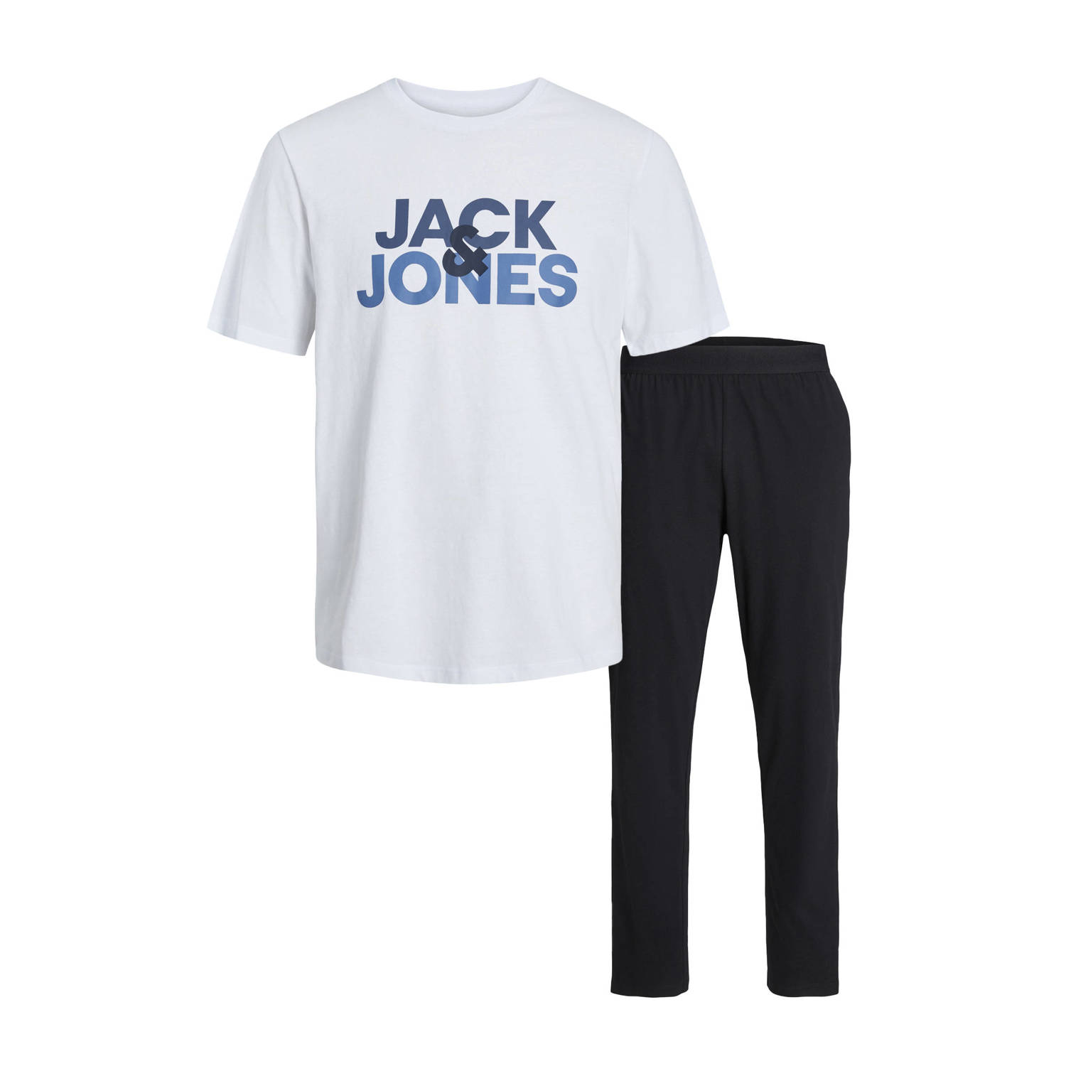 JACK & JONES pyjama JACULA wit zwart