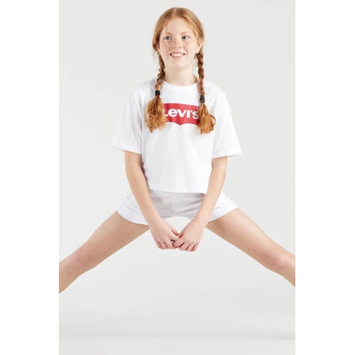 Levi's Kids T-shirt LIGHT BRIGHT MEET & GREET met logo wit/rood afbeelding