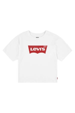 T-shirt LIGHT BRIGHT MEET & GREET met logo wit/rood