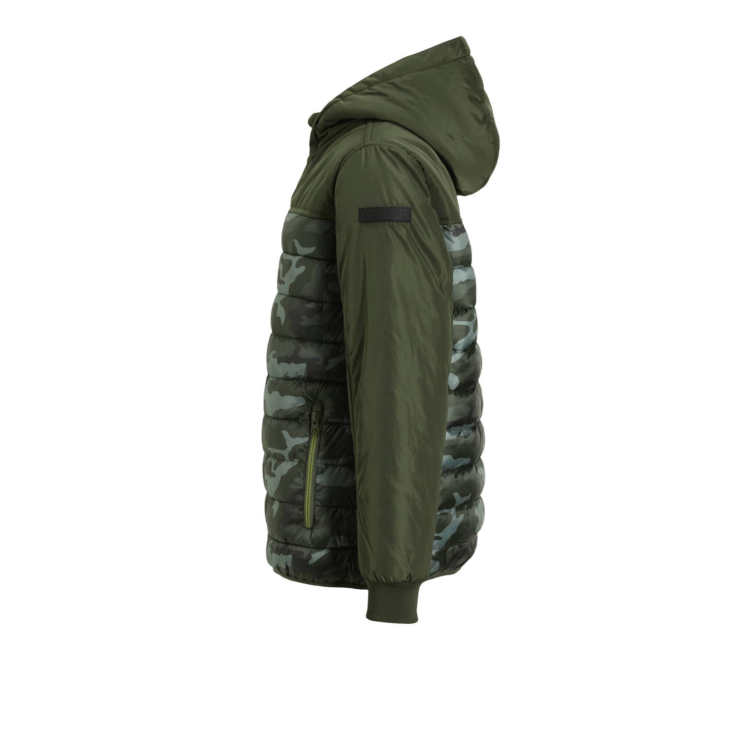 anytime softshell jas camo khaki