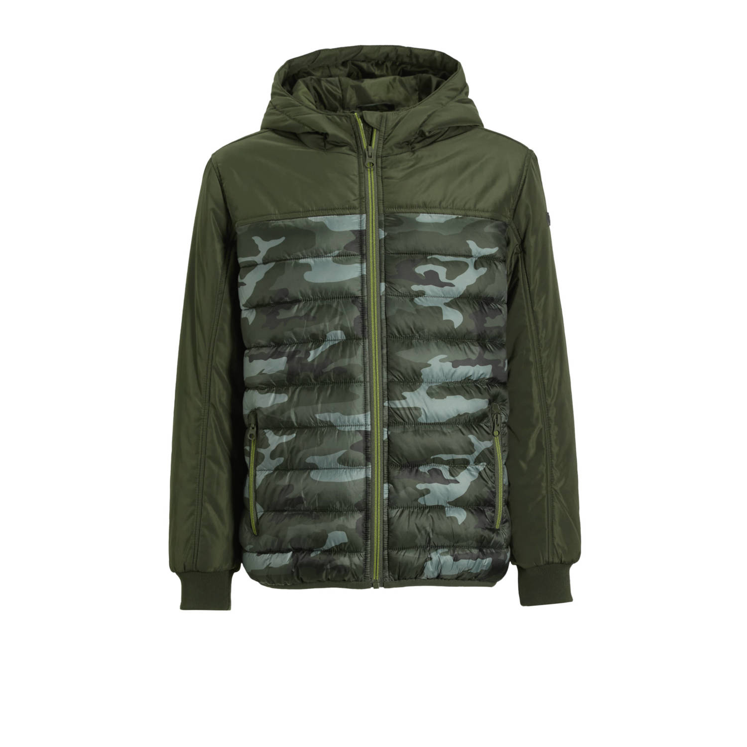 Anytime softshell jas camo khaki
